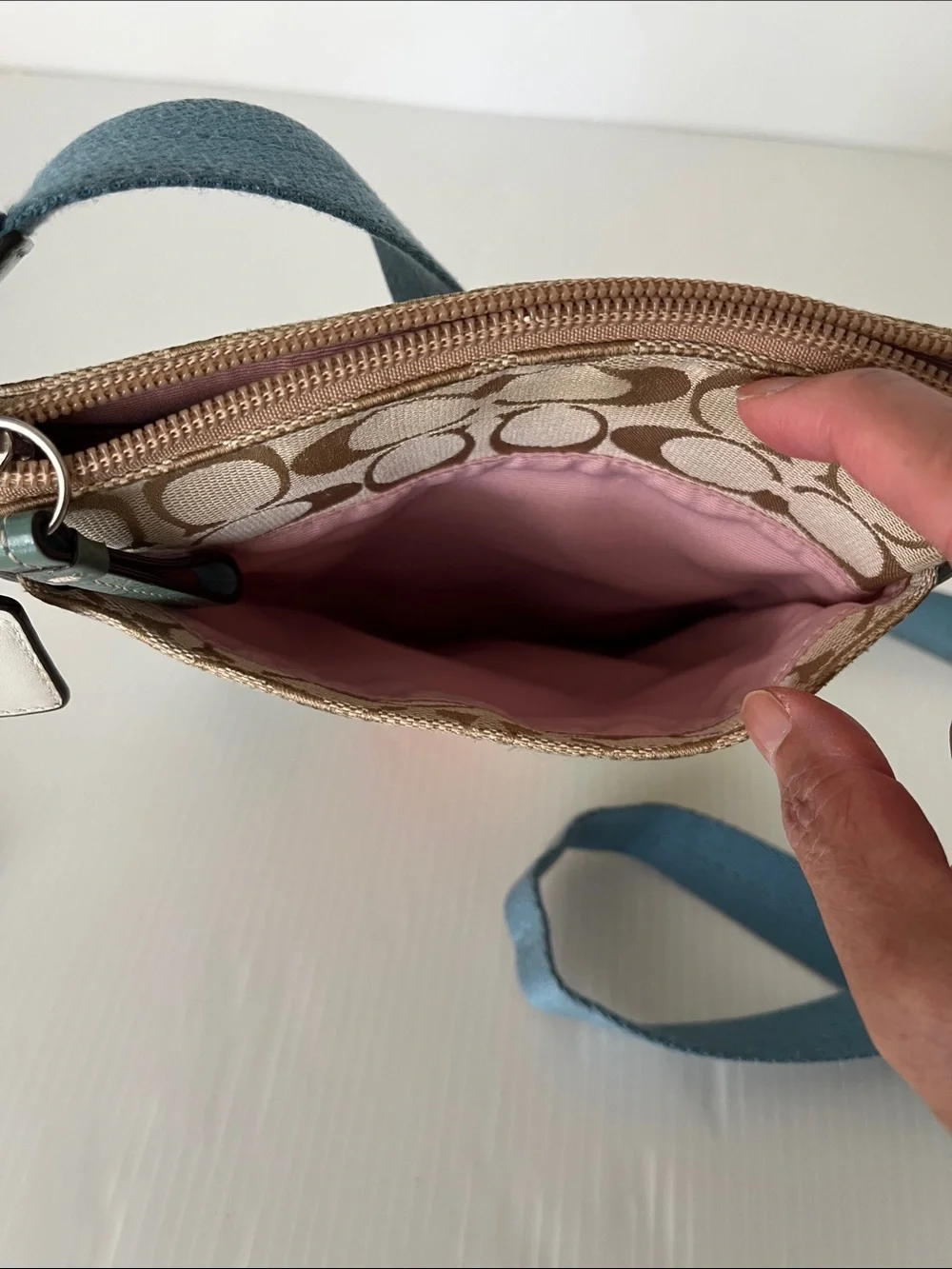 Women/Kids Vintage Coach Signature C Print Crossbody Bag